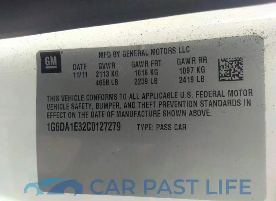 1G6DA1E32C0127279# 9
