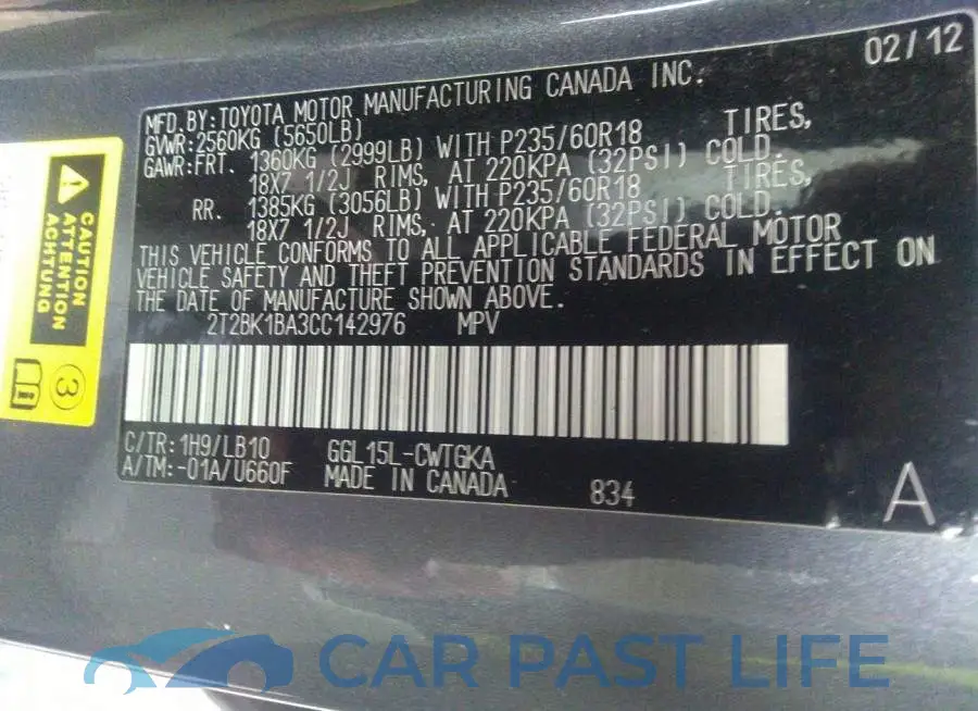 2T2BK1BA3CC142976# 9