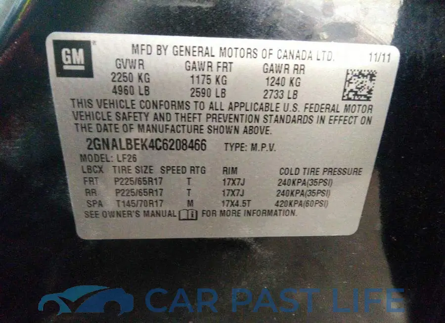 2GNALBEK4C6208466# 9