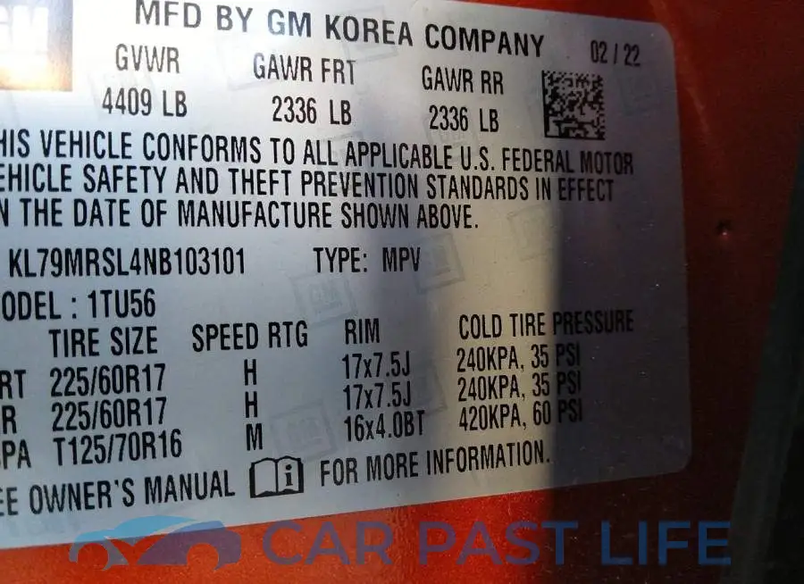 KL79MRSL4NB103101# 9