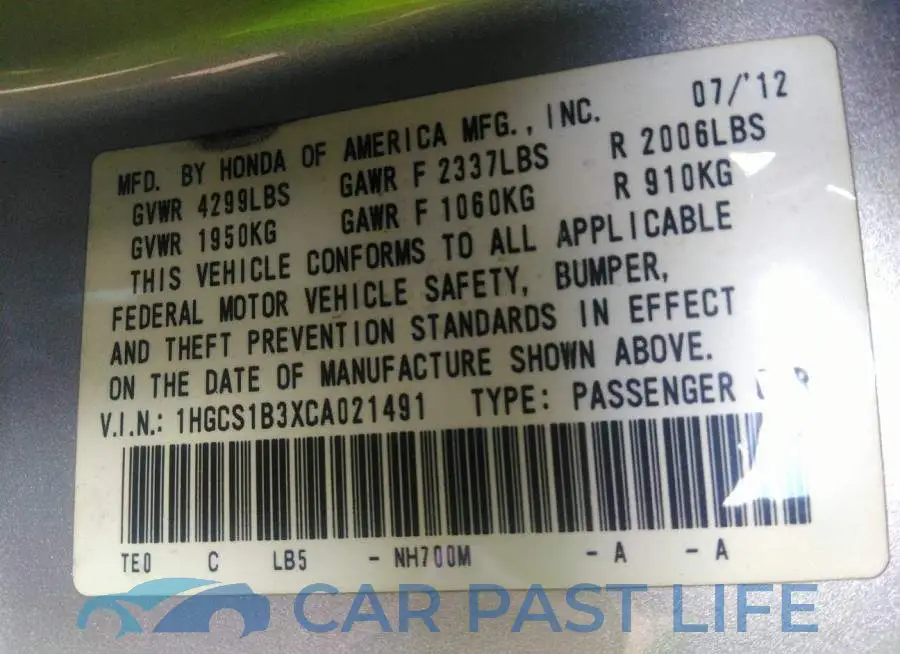 1HGCS1B3XCA021491# 9