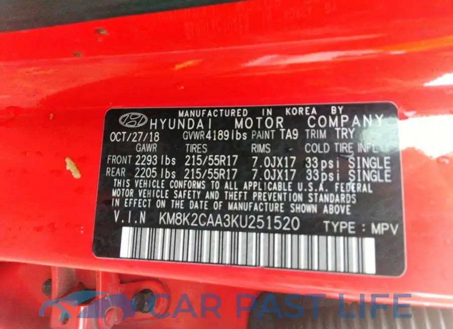 KM8K2CAA3KU251520# 9
