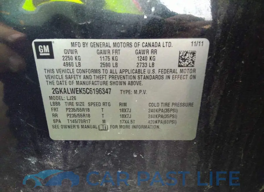 2GKALWEK5C6196347# 9
