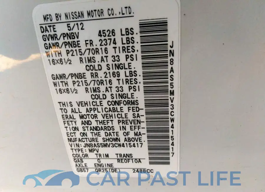JN8AS5MV3CW415417# 9