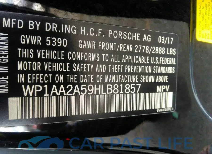 WP1AA2A59HLB81857# 9