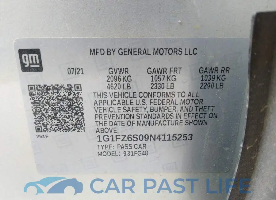 1G1FZ6S09N4115253# 9