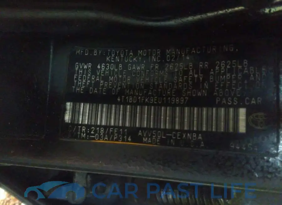 4T1BD1FK9EU119897# 9