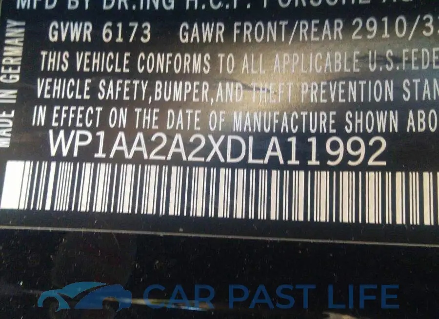WP1AA2A2XDLA11992# 9