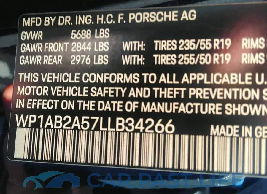 WP1AB2A57LLB34266# 9