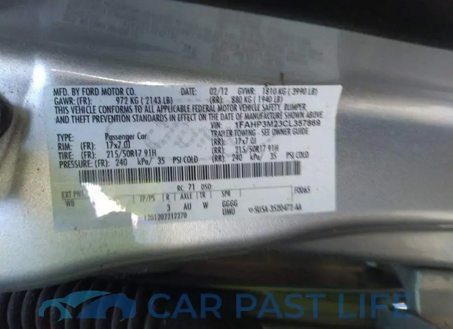 1FAHP3M23CL357869# 9