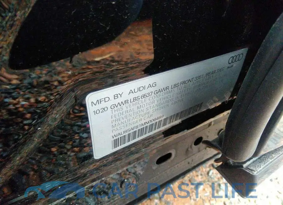 WAU8SAF81MN006489# 9