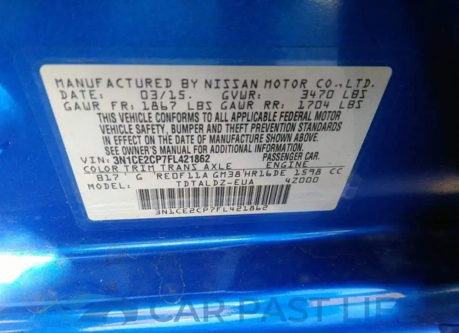 3N1CE2CP7FL421862# 9