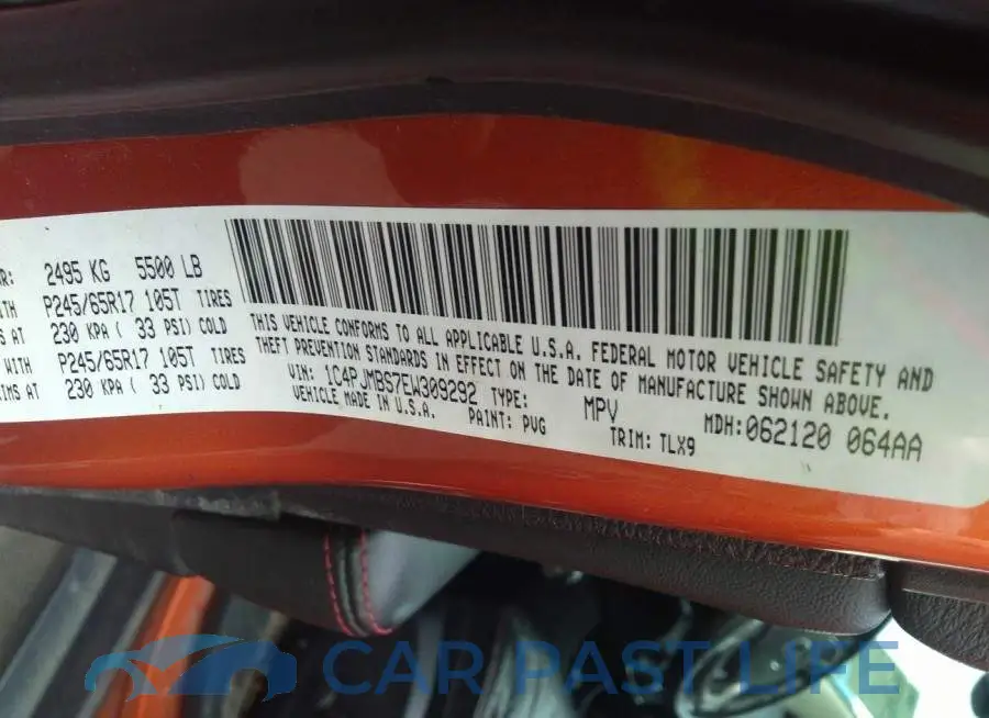 1C4PJMBS7EW309292# 9