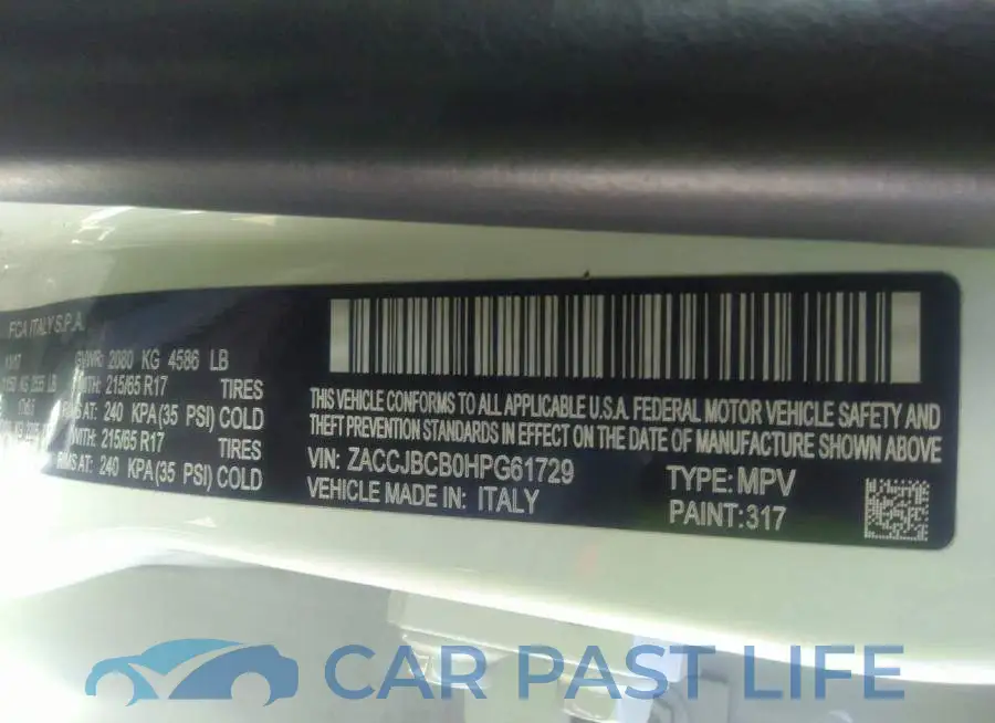 ZACCJBCB0HPG61729# 9