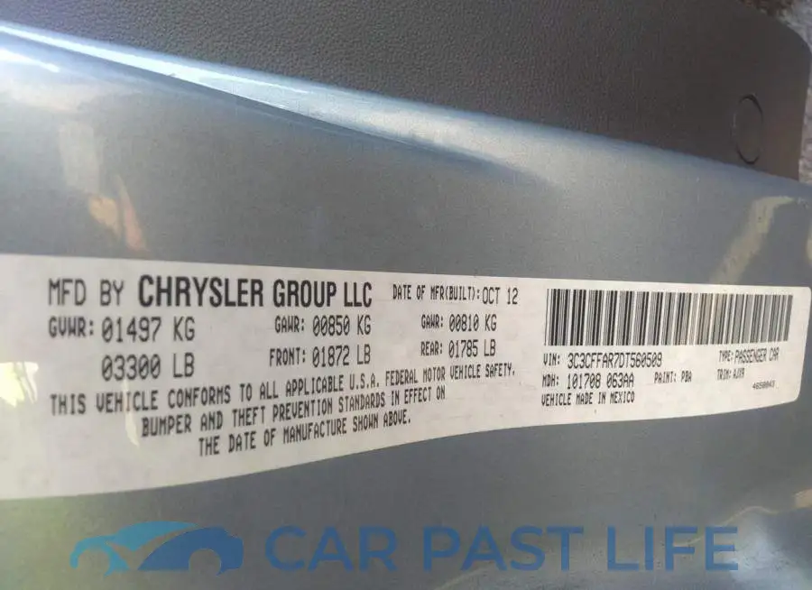 3C3CFFAR7DT560509# 9
