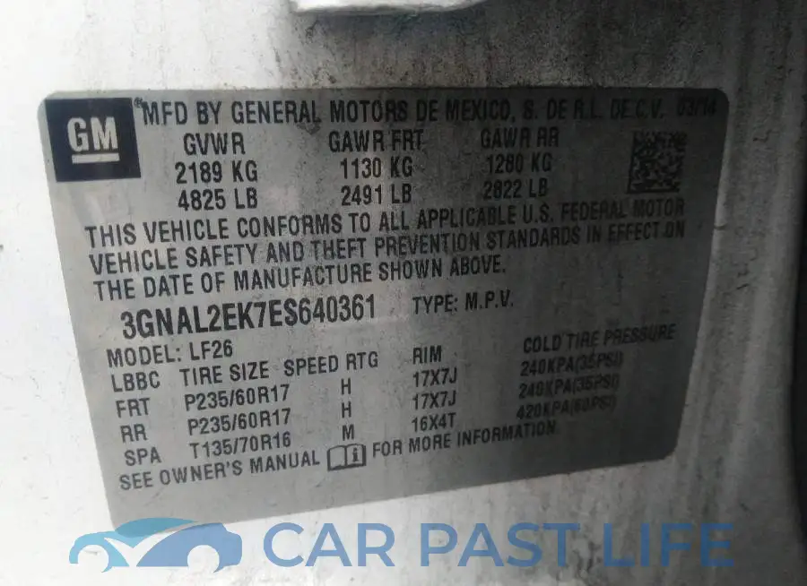 3GNAL2EK7ES640361# 9