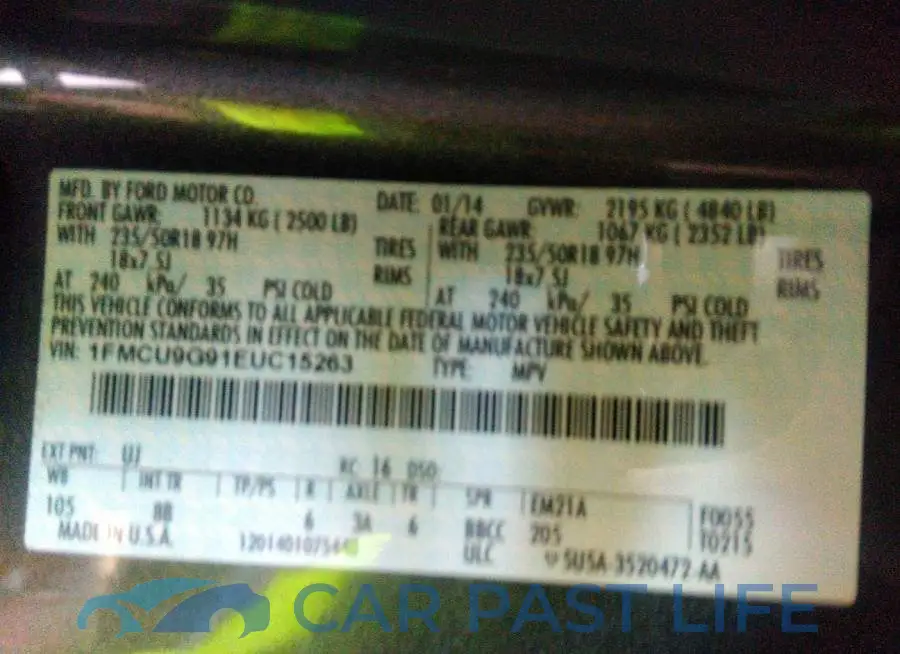 1FMCU9G91EUC15263# 9