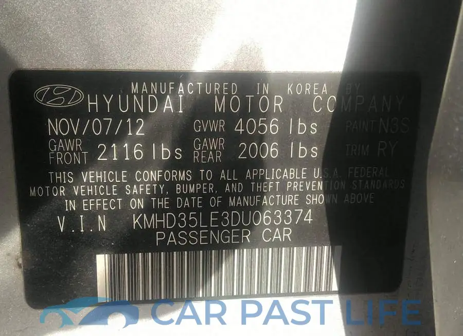 KMHD35LE3DU063374# 9