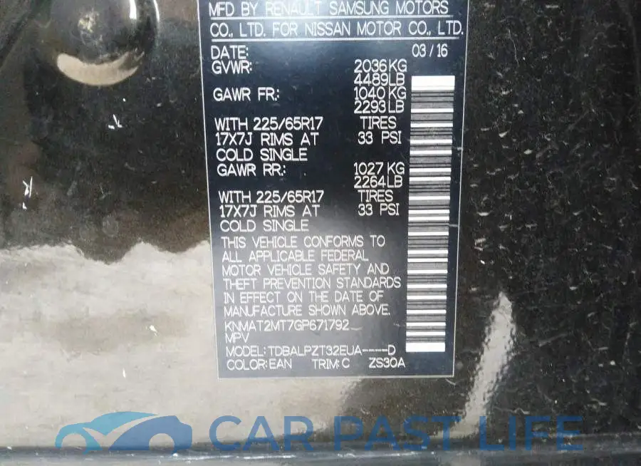 KNMAT2MT7GP671792# 9