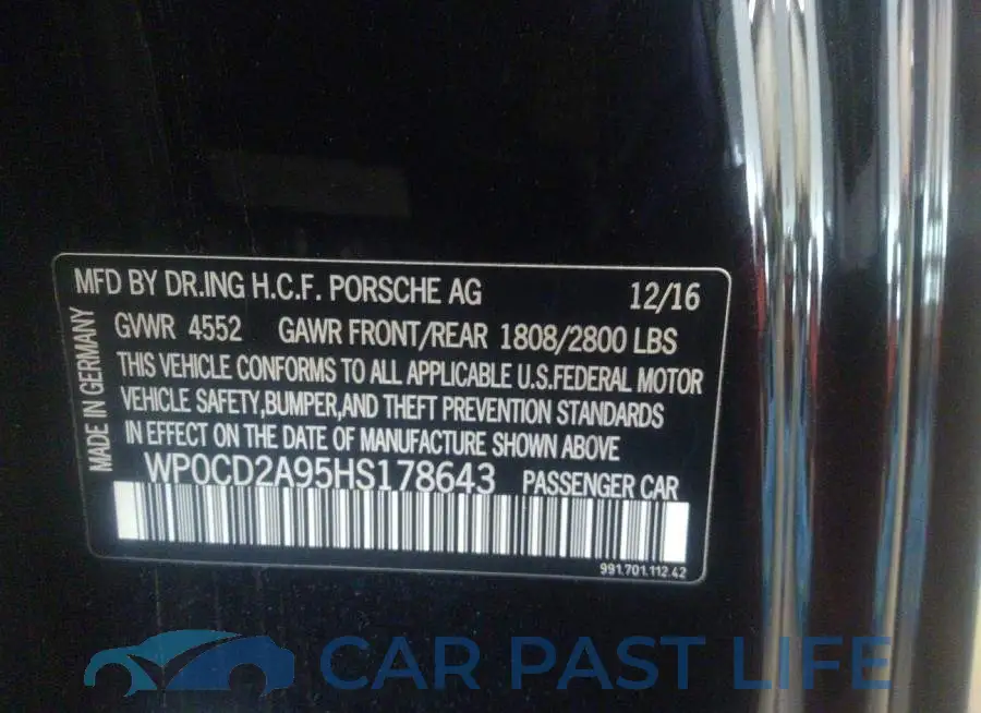 WP0CD2A95HS178643# 9