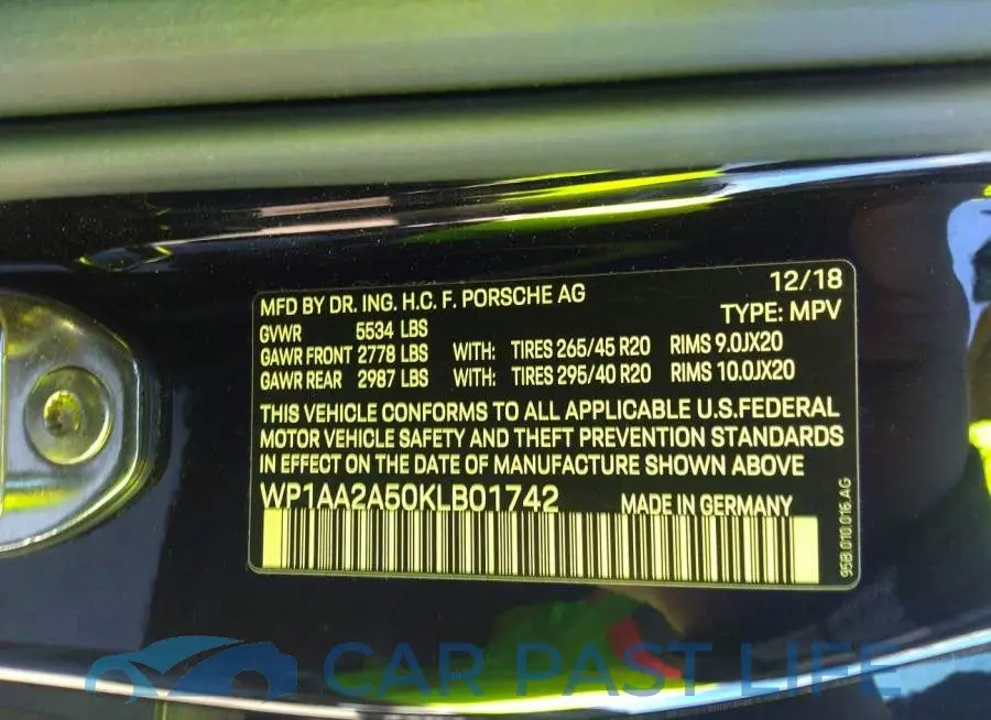 WP1AA2A50KLB01742# 7