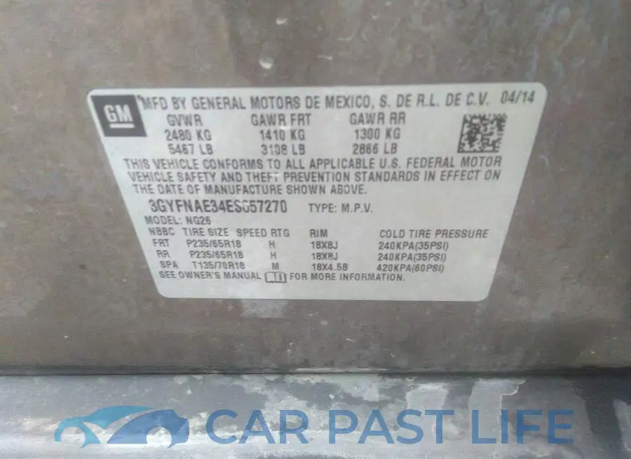 3GYFNAE34ES657270# 9