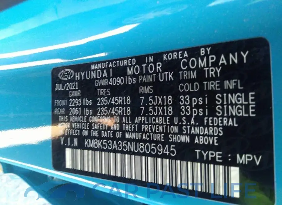 KM8K53A35NU805945# 9