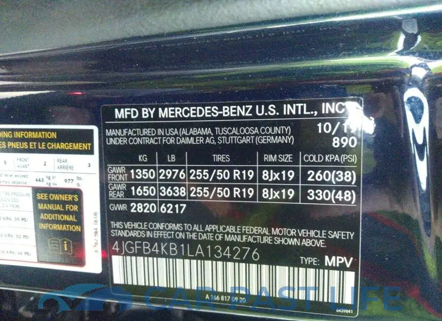 4JGFB4KB1LA134276# 9