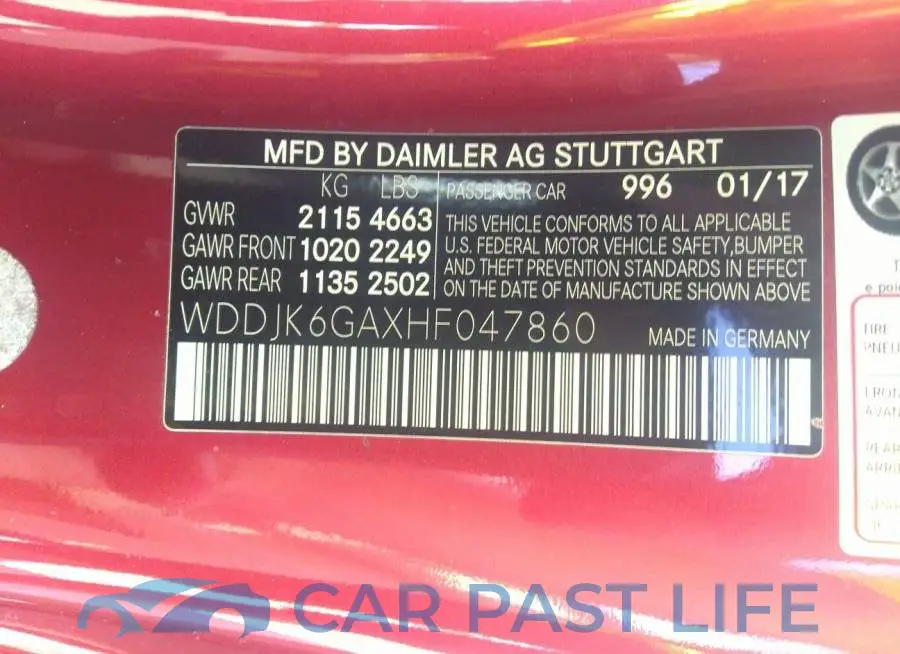 WDDJK6GAXHF047860# 9