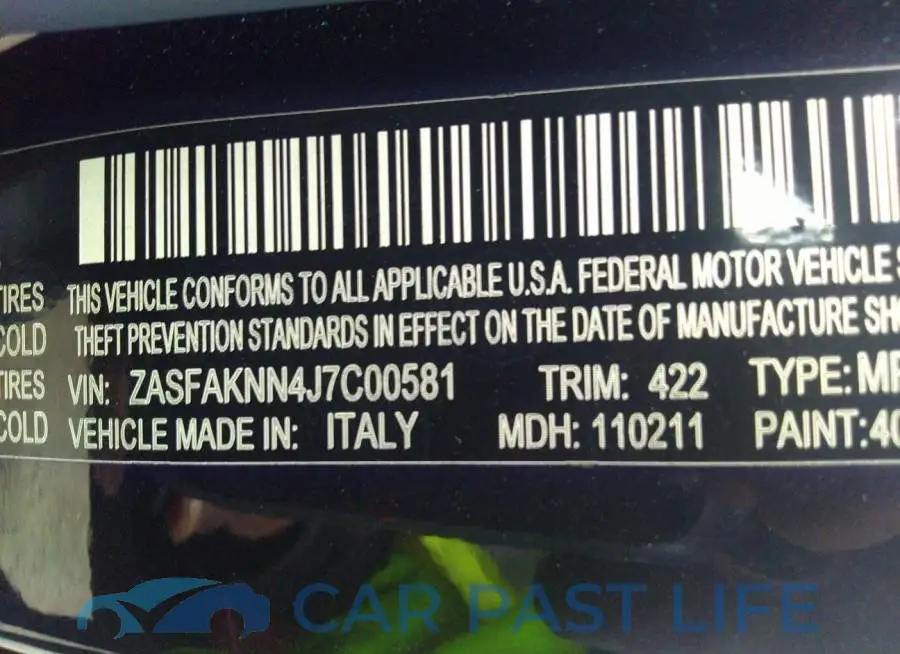 ZASFAKNN4J7C00581# 9