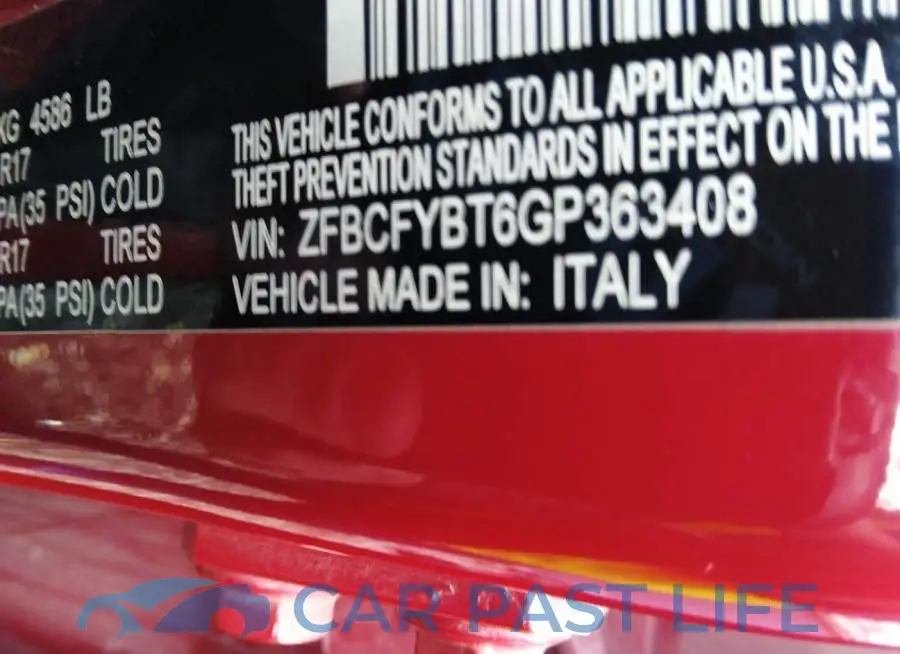 ZFBCFYBT6GP363408# 9