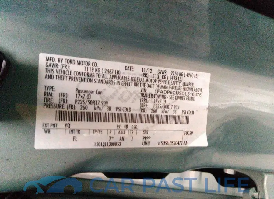 1FADP5CU9DL516375# 9