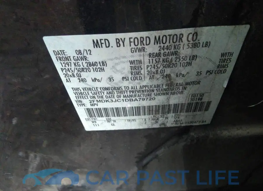 2FMDK3JC1DBA79720# 9