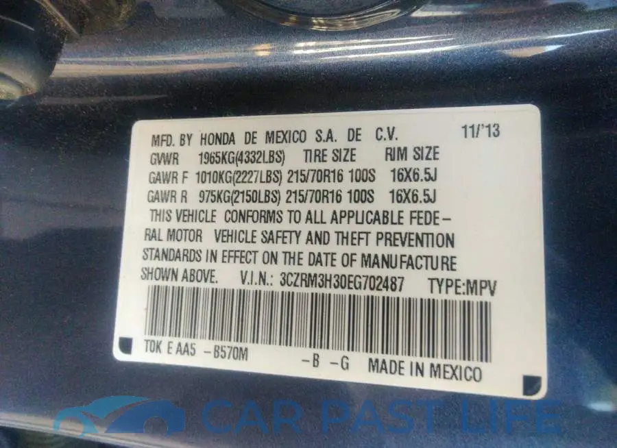 3CZRM3H30EG702487# 9