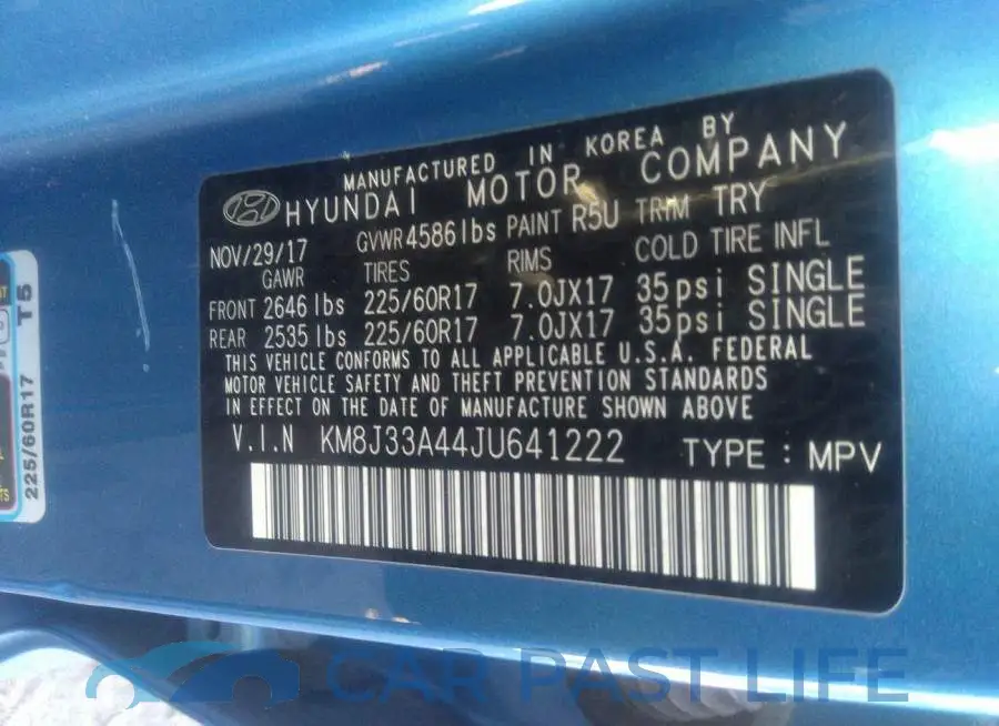 KM8J33A44JU641222# 9
