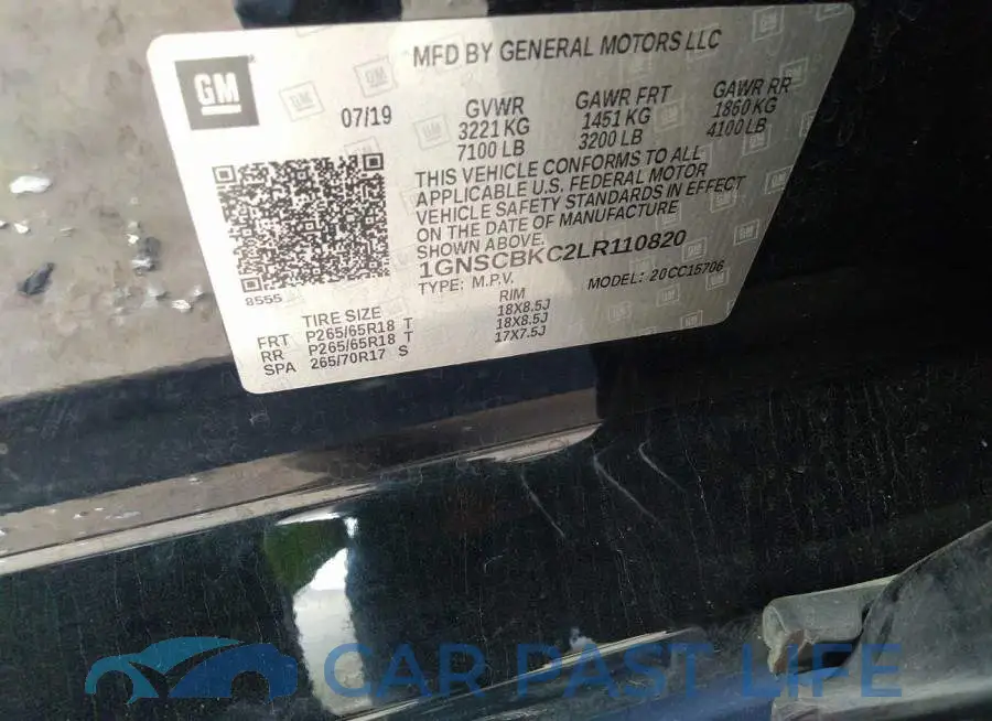 1GNSCBKC2LR110820# 9