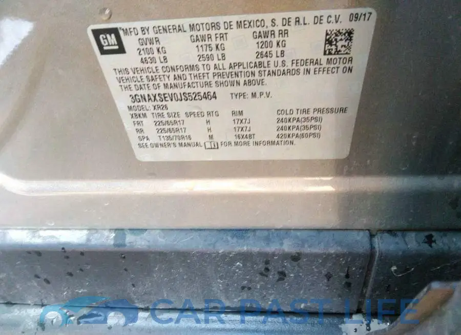 3GNAXSEV0JS525464# 9
