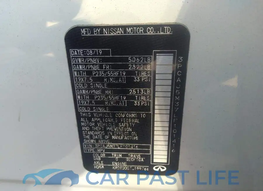 3PCAJ5M37LF101416# 9