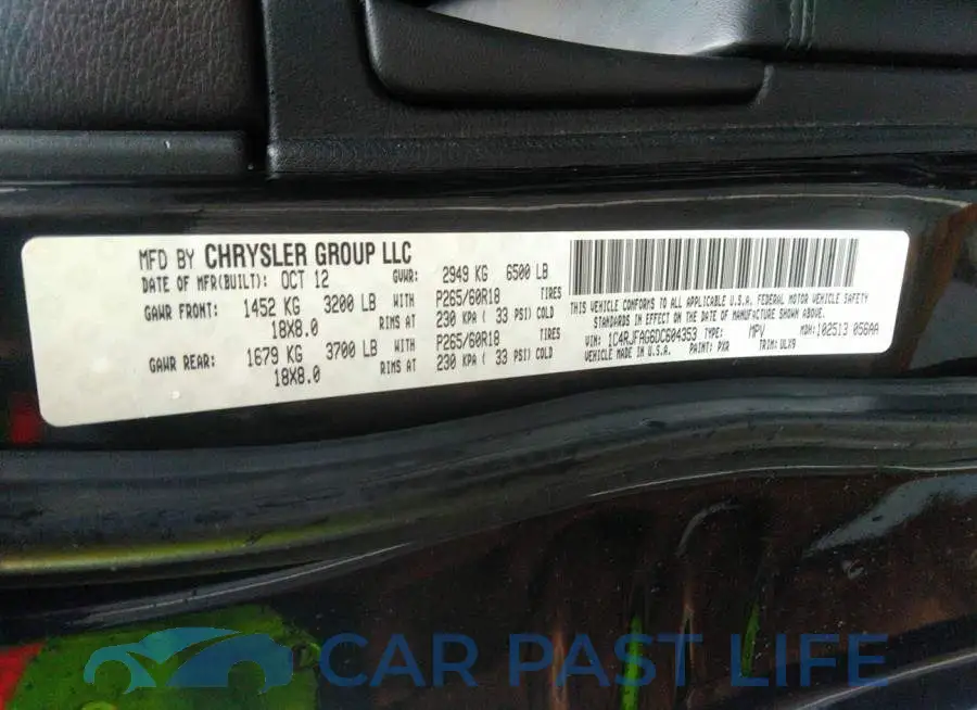 1C4RJFAG6DC604353# 9
