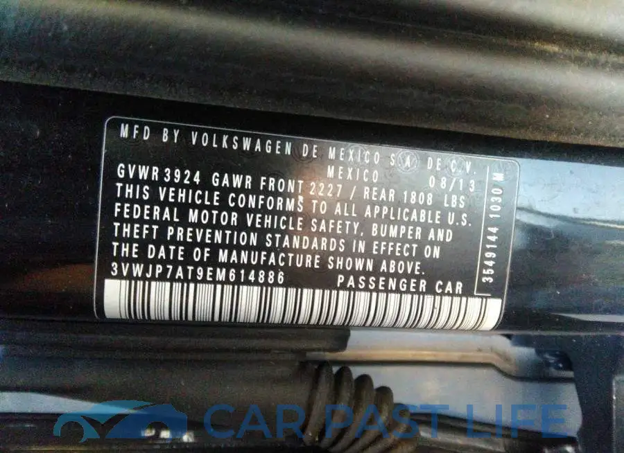 3VWJP7AT9EM614886# 9