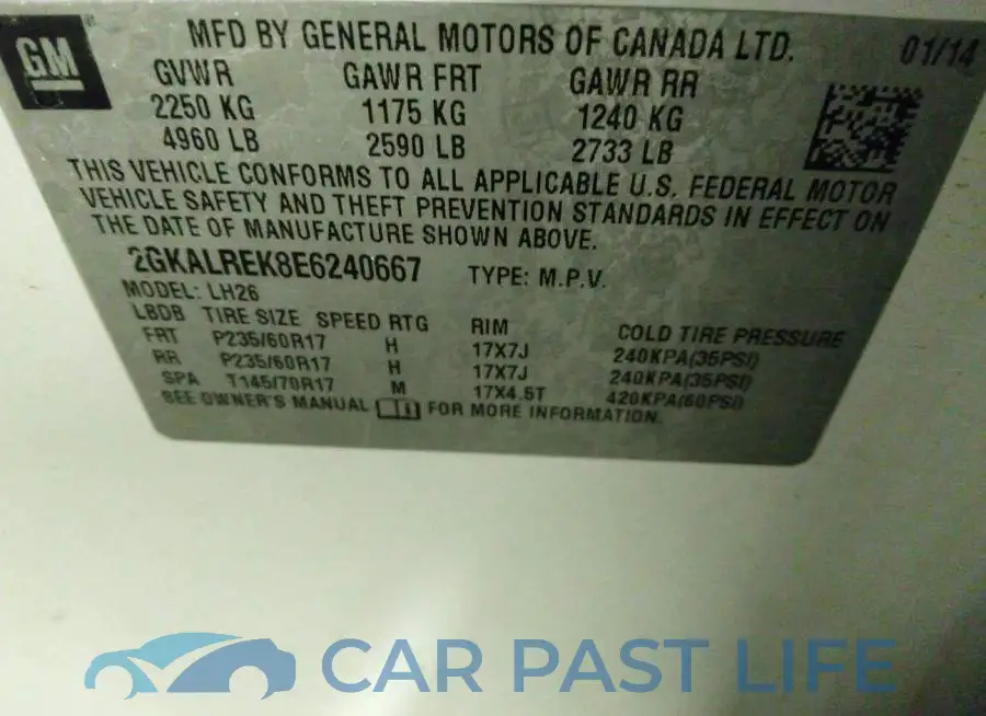 2GKALREK8E6240667# 9