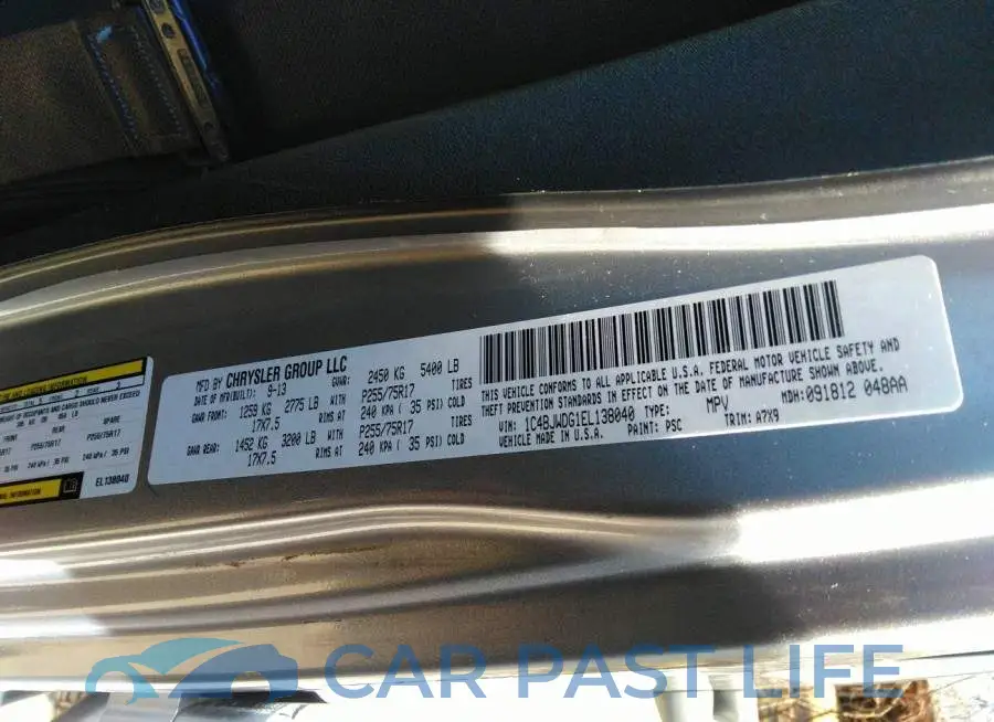1C4BJWDG1EL138040# 9