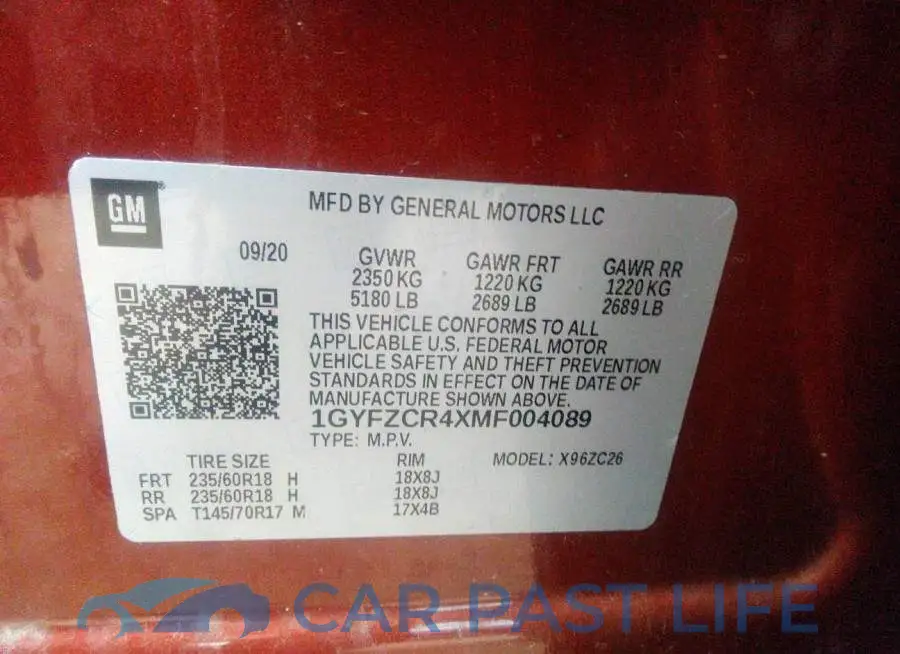 1GYFZCR4XMF004089# 9