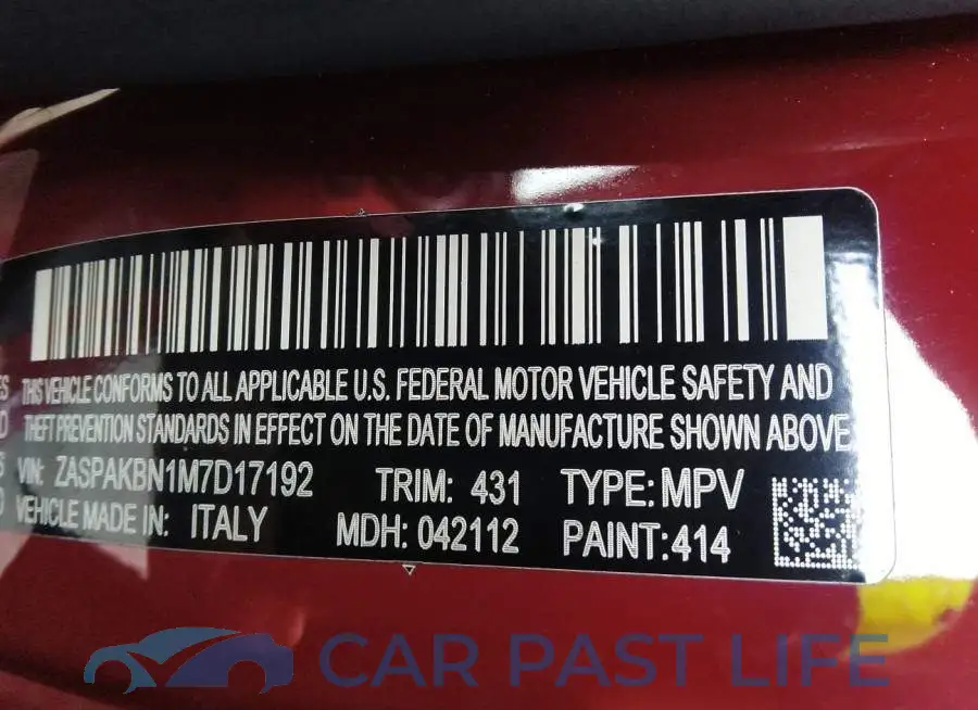 ZASPAKBN1M7D17192# 9