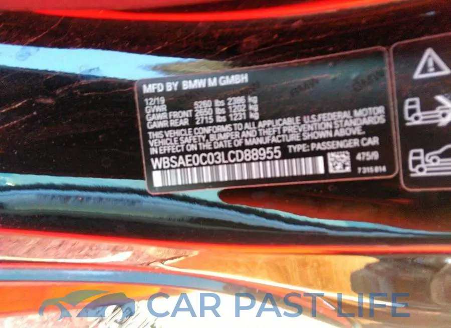 WBSAE0C03LCD88955# 9
