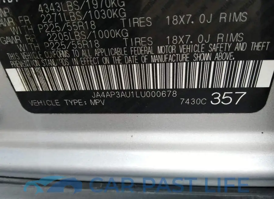 JA4AP3AU1LU000678# 9
