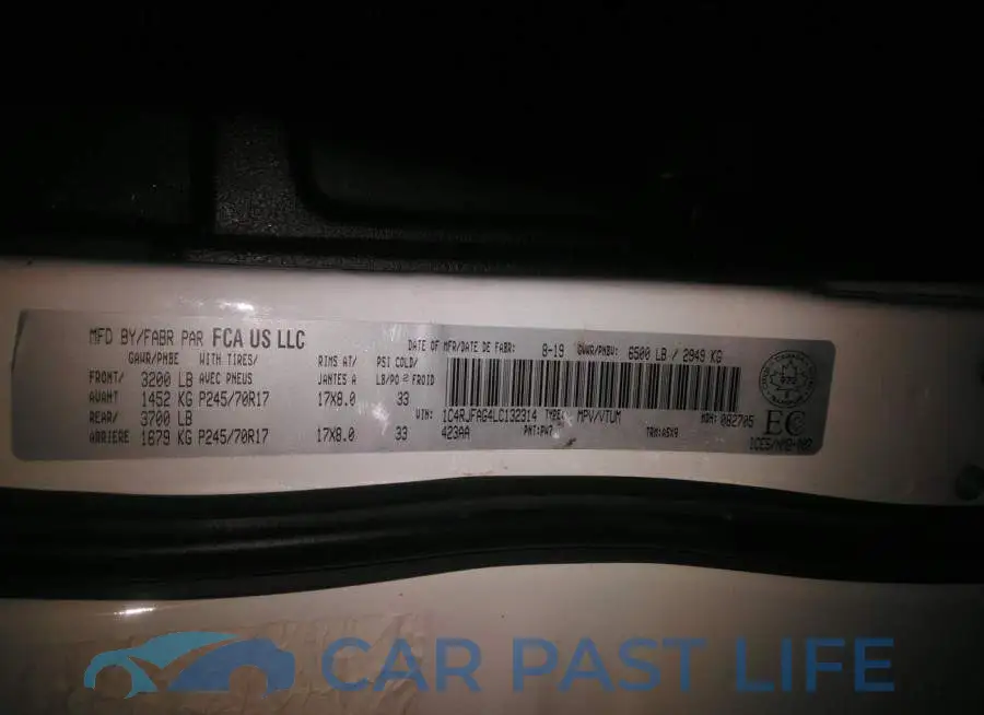 1C4RJFAG4LC132314# 9