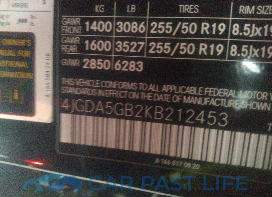 4JGDA5GB2KB212453# 9