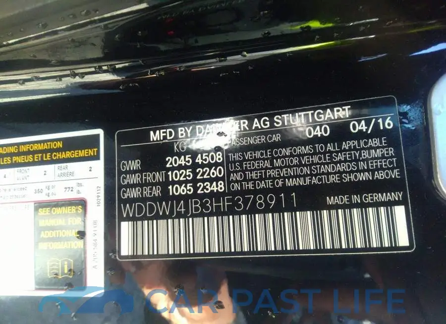 WDDWJ4JB3HF378911# 9