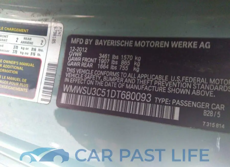 WMWSU3C51DT680093# 9